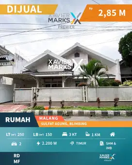Rumah Semi Klasik Sulfat Agung Blimbing Malang Dekat Terminal