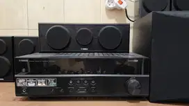 Home Theater AVR Yamaha HTR-2071 AV Receiver 4K + Speaker NS‑P150 Sub