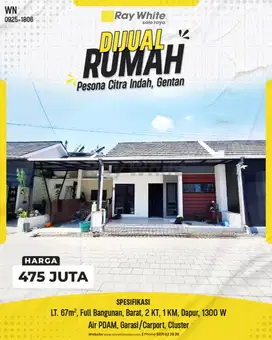 Dijual Rumah Minimalis Harga Murah Siap Huni Di Gentan Baki