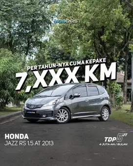 FREE ETOLL & BBM FULL TANK HONDA JAZZ RS 1.5 AT (GE8) 2013 MATIC