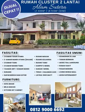 Rumah Murah Besar Alam Sutera Buana Serpong Tangerang dkt tol Jakarta