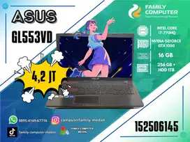 ASUS GL553VD|SSD256 GB+HDD 1TB |RAM 16GB| CPU INTEL COTEI7-77HQ
