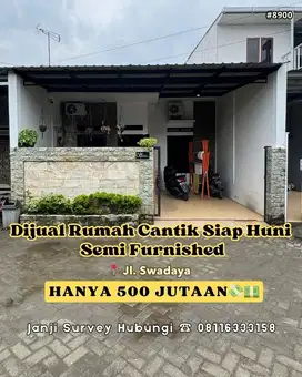 Dijual Rumah Cantik Semi Furnish di Daerah Sunggal