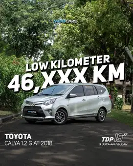 FREE ETOLL & BBM FULL TANK TOYOTA CALYA 1.2 G AT 2018 MATIC