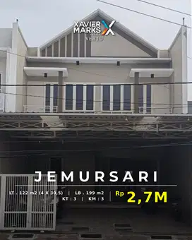 Ruko Gress 2LT di jalan Utama Komplek Jemursari, Surabaya