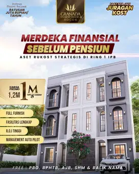 Rumah Kos Kosan Rukost Modern Full Furnished di Bogor 5 Menit ke IPB Dramaga Bogor