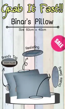 Bantal Premium Bahan Bulu Angsa, Binar's Pillow (Beli 3 : 850rb)