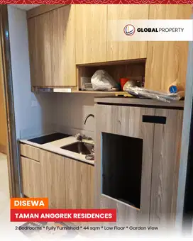 Disewa Taman Anggrek Residences, Fully Furnished, 2 Bed, Garden View