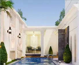 Rumah Mewah Sleman di Godean Kolam Renang & Suasana Villa