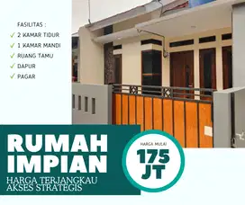 RUMAH MURAH 2 KAMAR AKSES STRATEGIS DEKAT STASIUN HANYA 175 JUTAAN