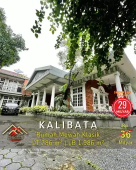 DIJUAL RUMAH MEWAH KLASIK DI KALIBATA JAKARTA SELATAN