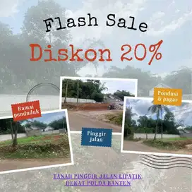 JUAL CEPAT TANAH PINGGIR JALAN LIPATIK DEKAT POLDA BANTEN