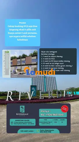 Jual ruko bizhub multiguna berlokasi strategis