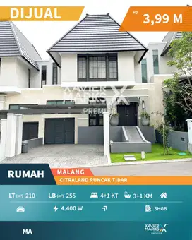 Rumah Dijual Cepat di Boulevard Citraland Puncak Tidar , Malang