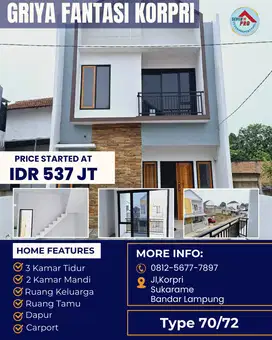 DIJUAL RUMAH 2 LANTAI MURAH DI KORPRI