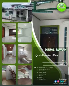 Dijual Rumah Daerah Harapan Siap Huni Pekanbaru Kota!