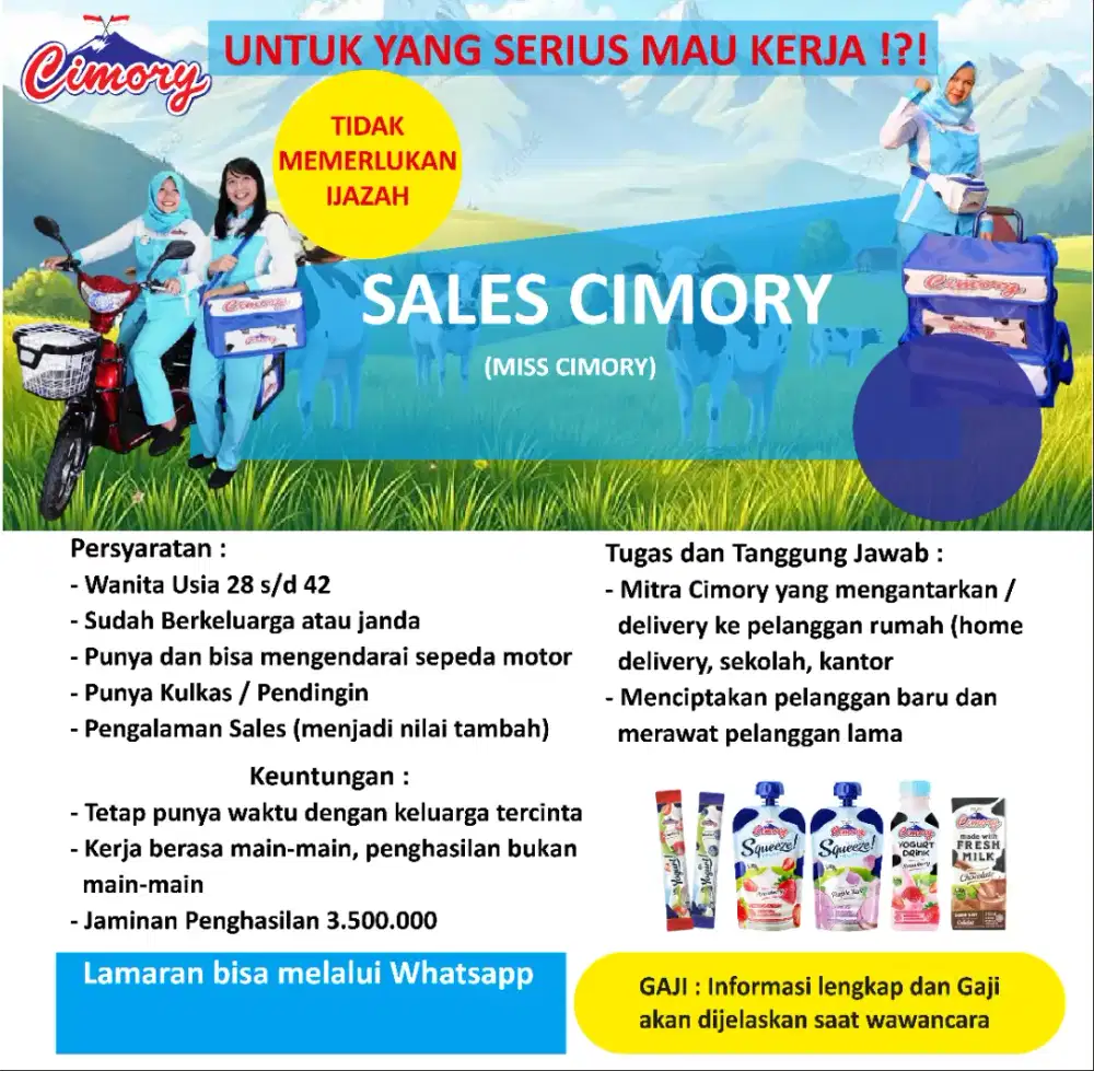 Lowongan kerja Cimory Tangerang