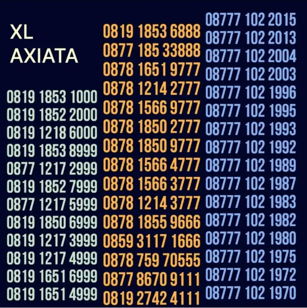 Nomor cantik XL triple