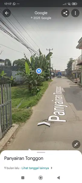 Disewakan tanah luas 1000m muka 30m lokasi parongpong