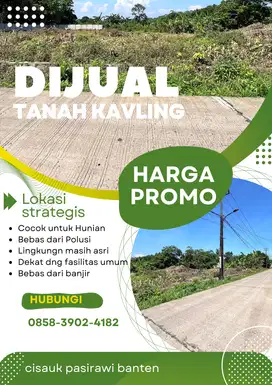 Tanah kavling Cisauk lokasi masih asri cocok untuk hunian