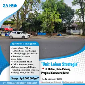 Jual lahan strategis di padang