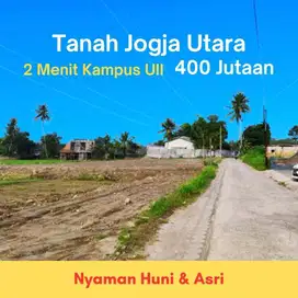 Tanah Murah Dekat Kampus UII Jogja, View Sawah dan Asri