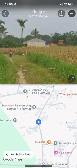 Dijual cepat tanah di jati agung dekat pom bensin itera