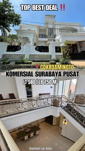 Dijual Murah Rumah Komersial Jl. Cokroaminoto SBY Pusat Classic Modern