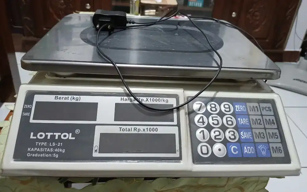 Timbangan buah digital 40 kg double display