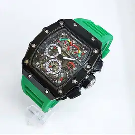 Jam RM Richard Mille black green batt japan hrg di cruise 2j jual 590k
