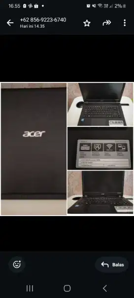 Leptop Acer mumer