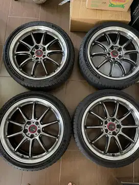 LIKE NEW!! Velg Work Emotion ZR10 R18 ET47 Ori Japan + Ban Michelin