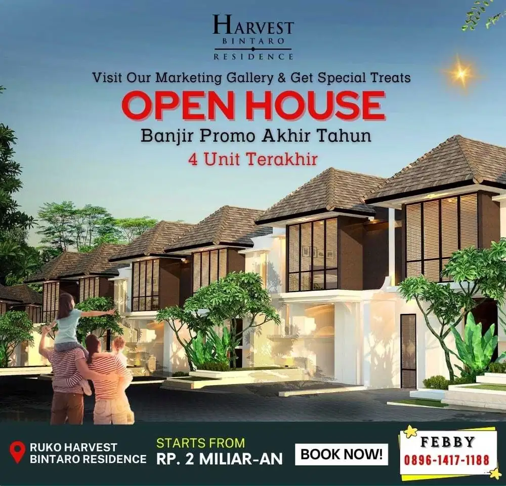 HARVEST BINTARO RESIDENCE, GEBYAR PROMO PENGHABISAN.FREE SEMUA BIAYA