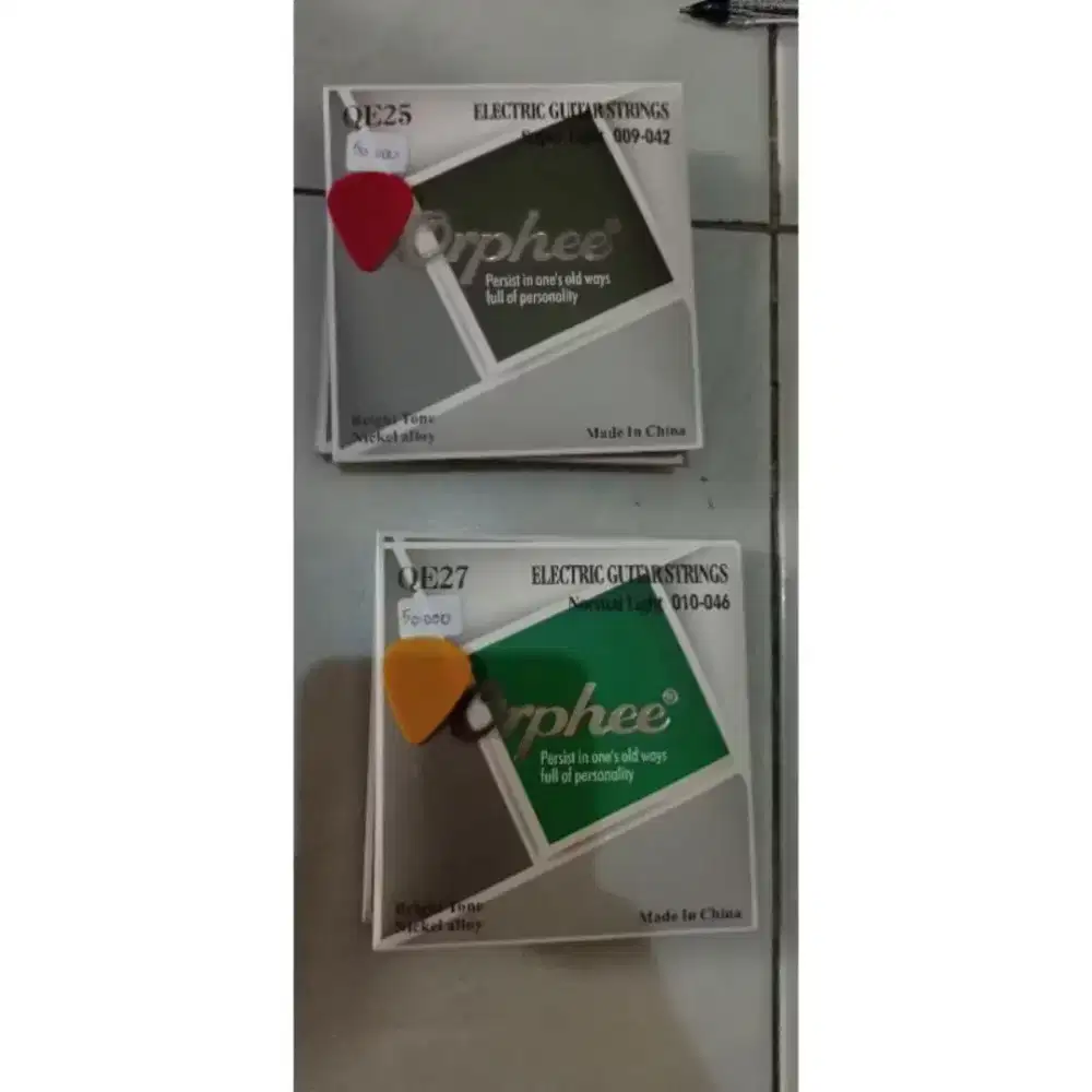 1 SET Senar Elektrik ORPHEE QE 27 ukuran 0.10