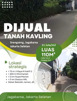 Tanah Kavling Strategis & Terjangkau SHM Bebas Banjir di Jagakarsa