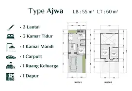 Hunian Muslim SHM 6 Menit ke TOL Fasilitas Lengkap di Cileungsi