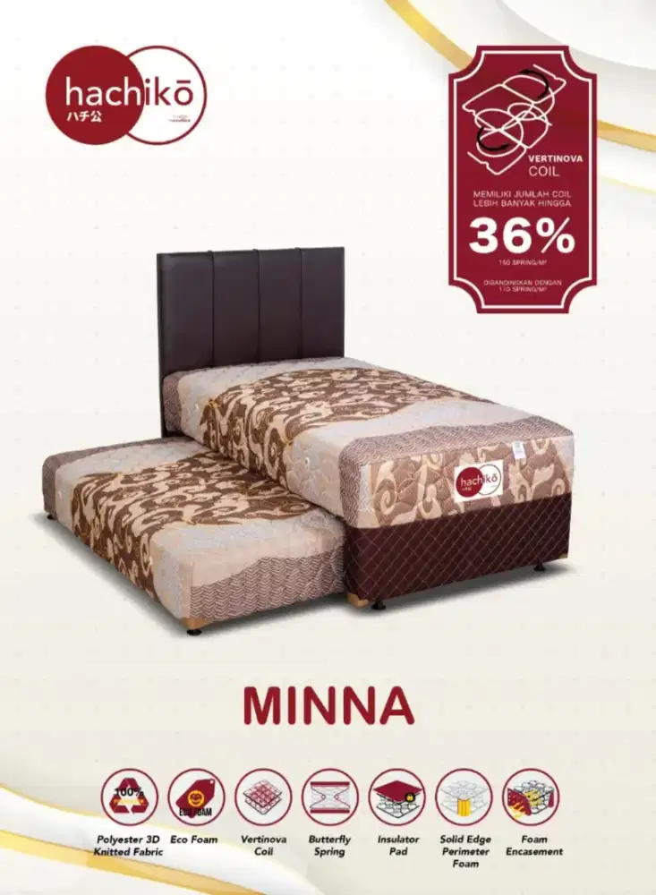 Bed dorong Hachiko Minna 120x200