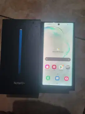 Samsung Note 10 Plus SEIN 12/256 MULUS FULLSET minus ringan