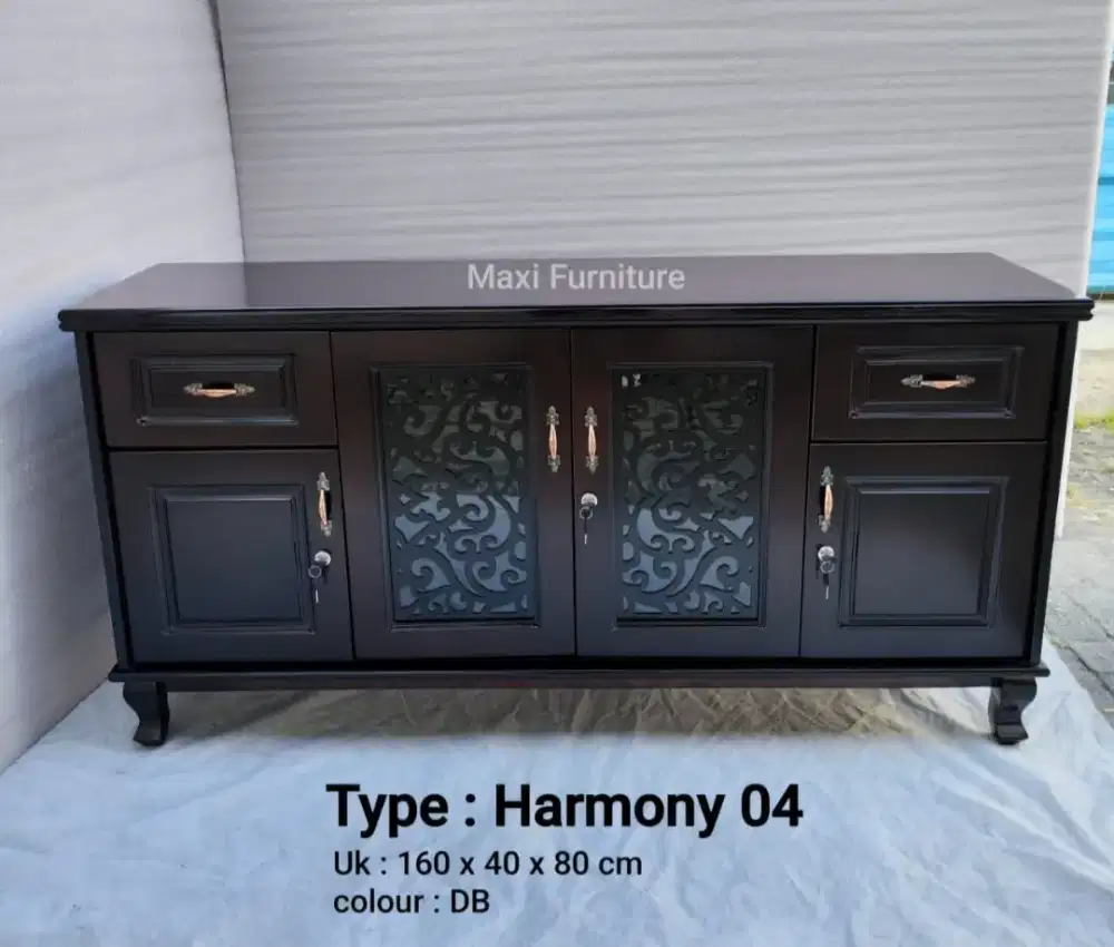 Buffet ukir maxi 4 pintu