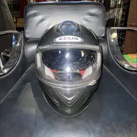 Helm Zeus Full Face Double Visor Helmet DOT Hitam Black