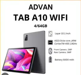 Murah new tab Advan A10 4/64 grs resmi
