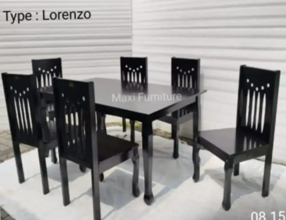 Set meja makan 6ps lorenzo