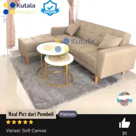 jual sofa ruang tamu, sofa panjang dan stool (tidak termasuk meja)