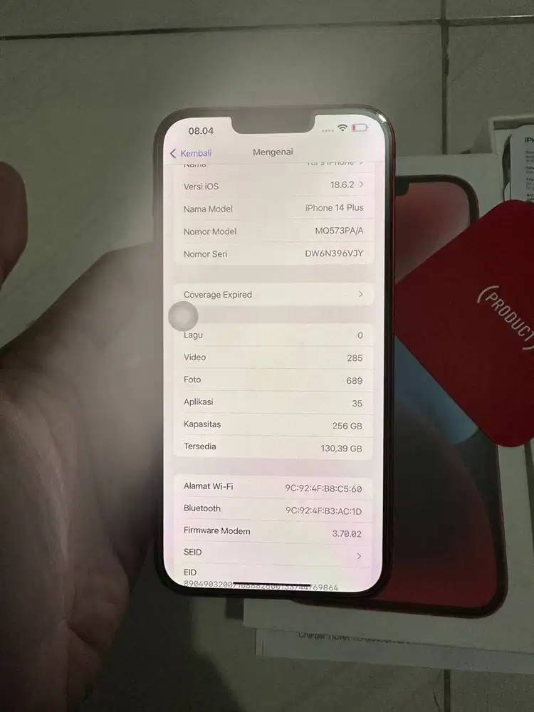 Iphone 14 Plus + 256 Ibox Red Mulus