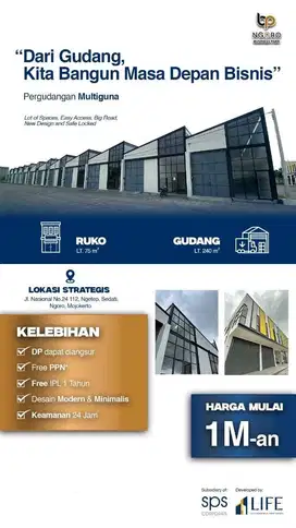 JUAL GUDANG SIAP PAKAI READY UNIT DI NGORO BUSINESS PARK START 1M AN