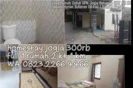 Sewa Rumah Dekat UPN Jogja Keluarga 2KT AC Mingguan Harian Bulanan UII
