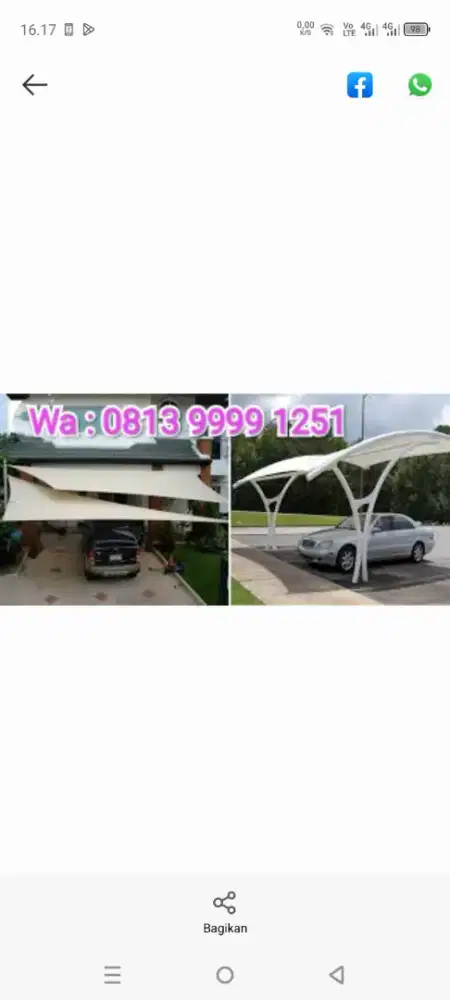 PASANG CANOPY MEMBRANE - TOKO KANOPI MEMBRANE MURAH