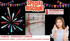 Rak minimarket Gondola dobel