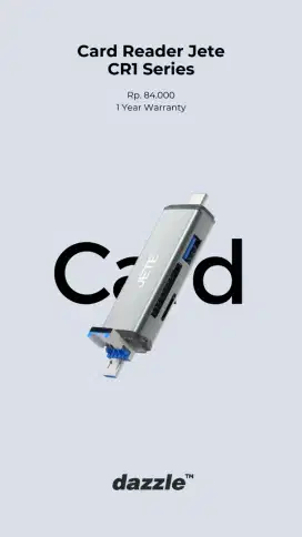 JETE CARD READER CR1 GARANSI 1 TAHUN