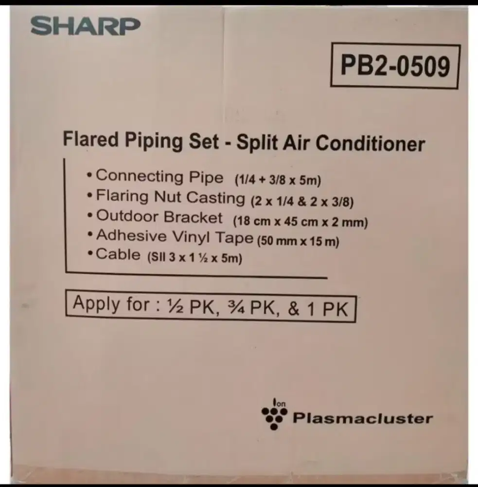 Pipa ac sharp kondisi baru